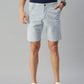 Light grey textured casual shorts