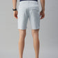 Light grey textured casual shorts