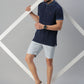 Light grey textured casual shorts