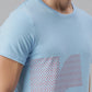 Men blue printed t-shirt